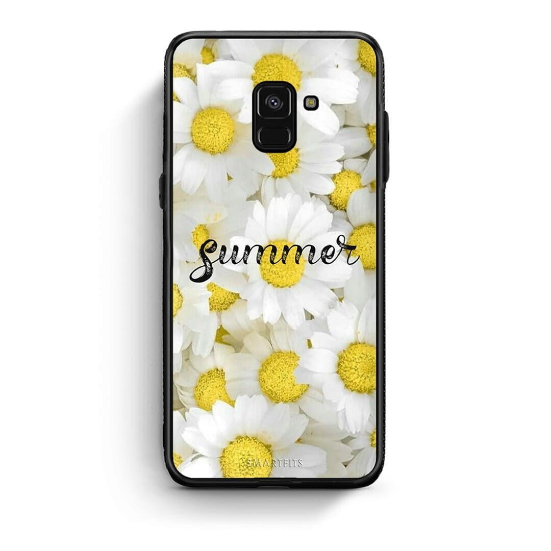 Samsung A8 Summer Daisies Θήκη από τη Smartfits με σχέδιο στο πίσω μέρος και μαύρο περίβλημα | Smartphone case with colorful back and black bezels by Smartfits