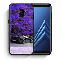 Thumbnail for Θήκη Αγίου Βαλεντίνου Samsung A8 Super Car από τη Smartfits με σχέδιο στο πίσω μέρος και μαύρο περίβλημα | Samsung A8 Super Car case with colorful back and black bezels