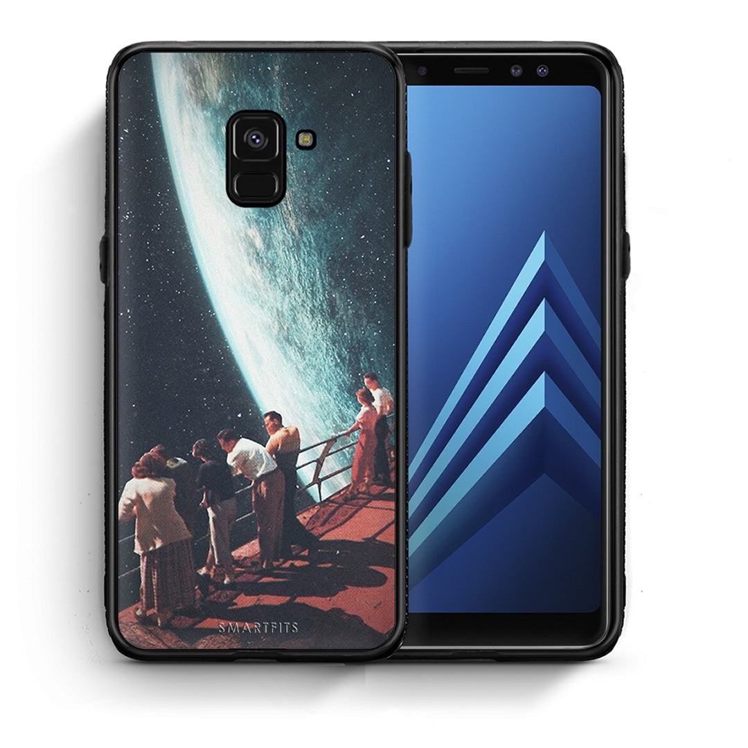 Θήκη Samsung A8 Surreal View από τη Smartfits με σχέδιο στο πίσω μέρος και μαύρο περίβλημα | Samsung A8 Surreal View case with colorful back and black bezels