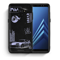 Thumbnail for Θήκη Αγίου Βαλεντίνου Samsung A8 Tokyo Drift από τη Smartfits με σχέδιο στο πίσω μέρος και μαύρο περίβλημα | Samsung A8 Tokyo Drift case with colorful back and black bezels