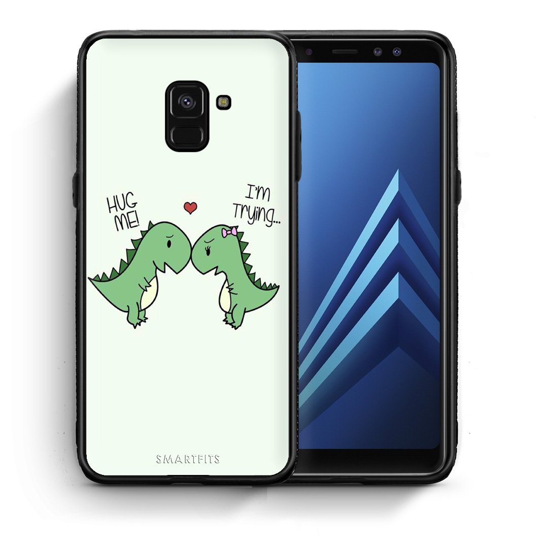 Θήκη Samsung A8 Rex Valentine από τη Smartfits με σχέδιο στο πίσω μέρος και μαύρο περίβλημα | Samsung A8 Rex Valentine case with colorful back and black bezels