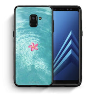 Thumbnail for Θήκη Samsung A8 Water Flower από τη Smartfits με σχέδιο στο πίσω μέρος και μαύρο περίβλημα | Samsung A8 Water Flower case with colorful back and black bezels
