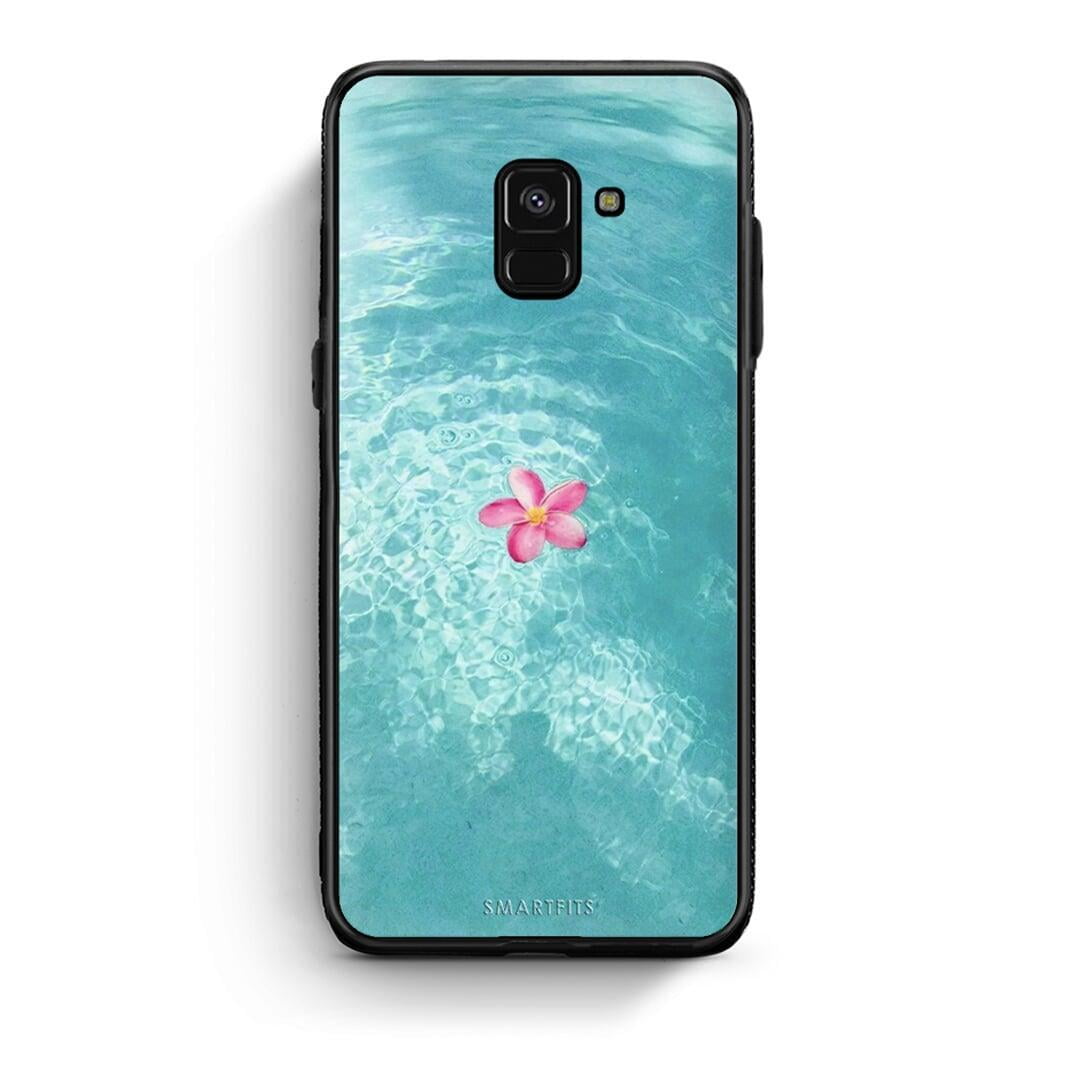 Samsung A8 Water Flower Θήκη από τη Smartfits με σχέδιο στο πίσω μέρος και μαύρο περίβλημα | Smartphone case with colorful back and black bezels by Smartfits