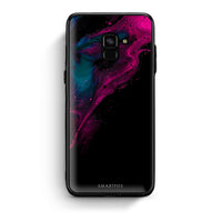 Thumbnail for 4 - Samsung A8 Pink Black Watercolor case, cover, bumper