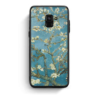 Thumbnail for Samsung A8 White Blossoms θήκη από τη Smartfits με σχέδιο στο πίσω μέρος και μαύρο περίβλημα | Smartphone case with colorful back and black bezels by Smartfits