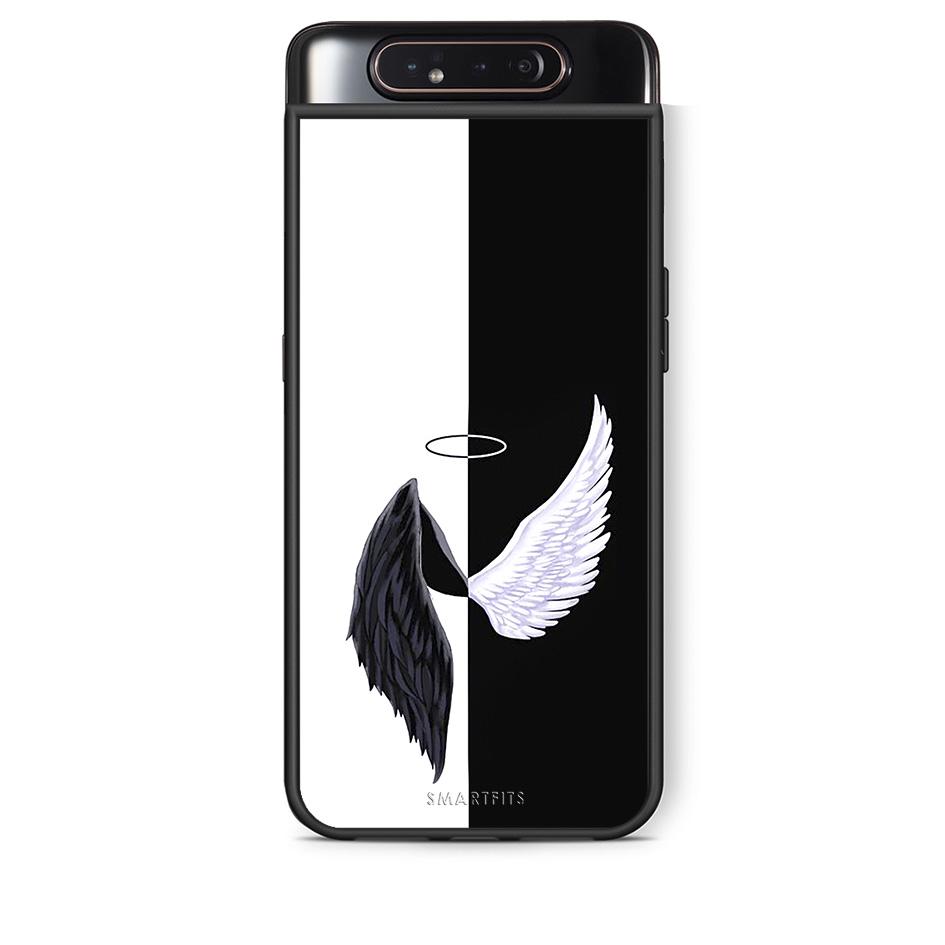 Samsung A80 Angels Demons θήκη από τη Smartfits με σχέδιο στο πίσω μέρος και μαύρο περίβλημα | Smartphone case with colorful back and black bezels by Smartfits