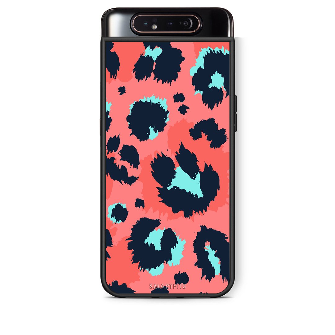 22 - Samsung A80 Pink Leopard Animal case, cover, bumper