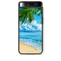 Thumbnail for Samsung A80 Beautiful Beach θήκη από τη Smartfits με σχέδιο στο πίσω μέρος και μαύρο περίβλημα | Smartphone case with colorful back and black bezels by Smartfits