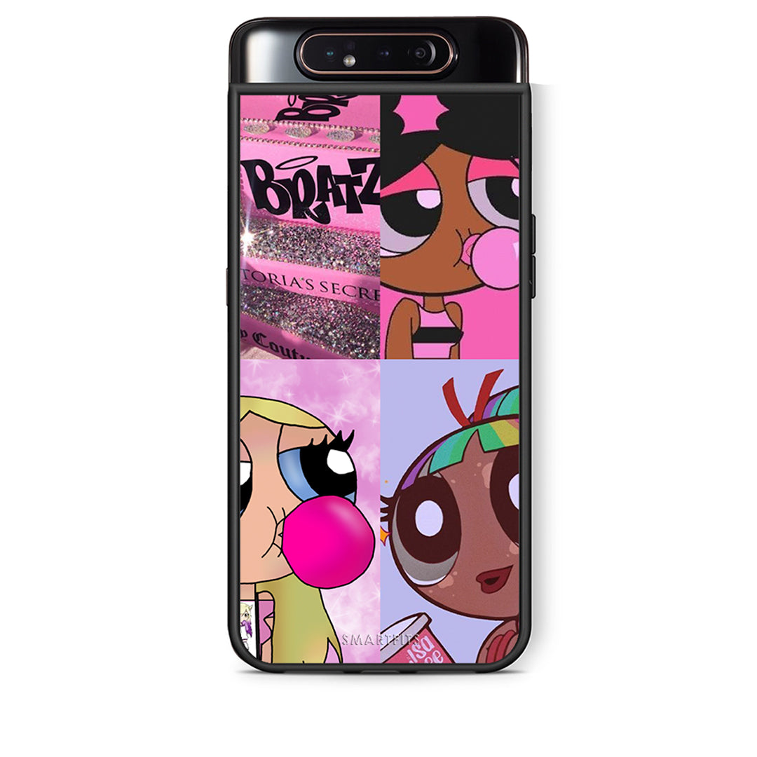 Samsung A80 Bubble Girls Θήκη Αγίου Βαλεντίνου από τη Smartfits με σχέδιο στο πίσω μέρος και μαύρο περίβλημα | Smartphone case with colorful back and black bezels by Smartfits