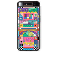 Thumbnail for Samsung A80 Bubbles Soap θήκη από τη Smartfits με σχέδιο στο πίσω μέρος και μαύρο περίβλημα | Smartphone case with colorful back and black bezels by Smartfits