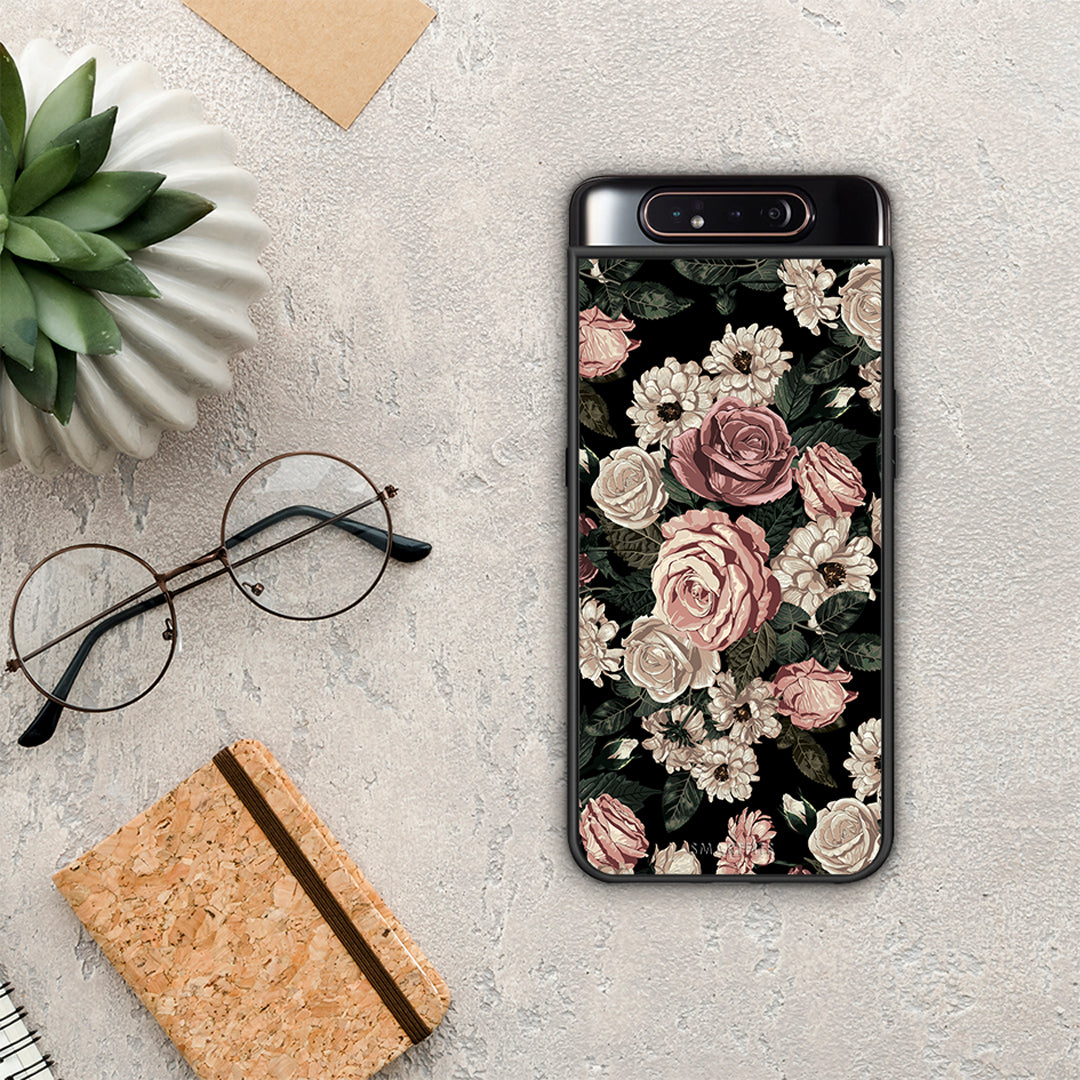 Flower Wild Roses - Samsung Galaxy A80 case