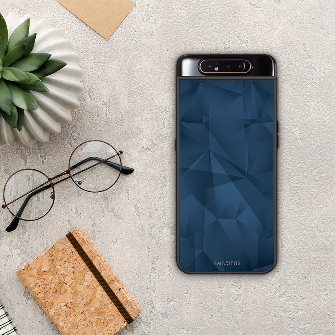 Geometric Blue Abstract - Samsung Galaxy A80 case