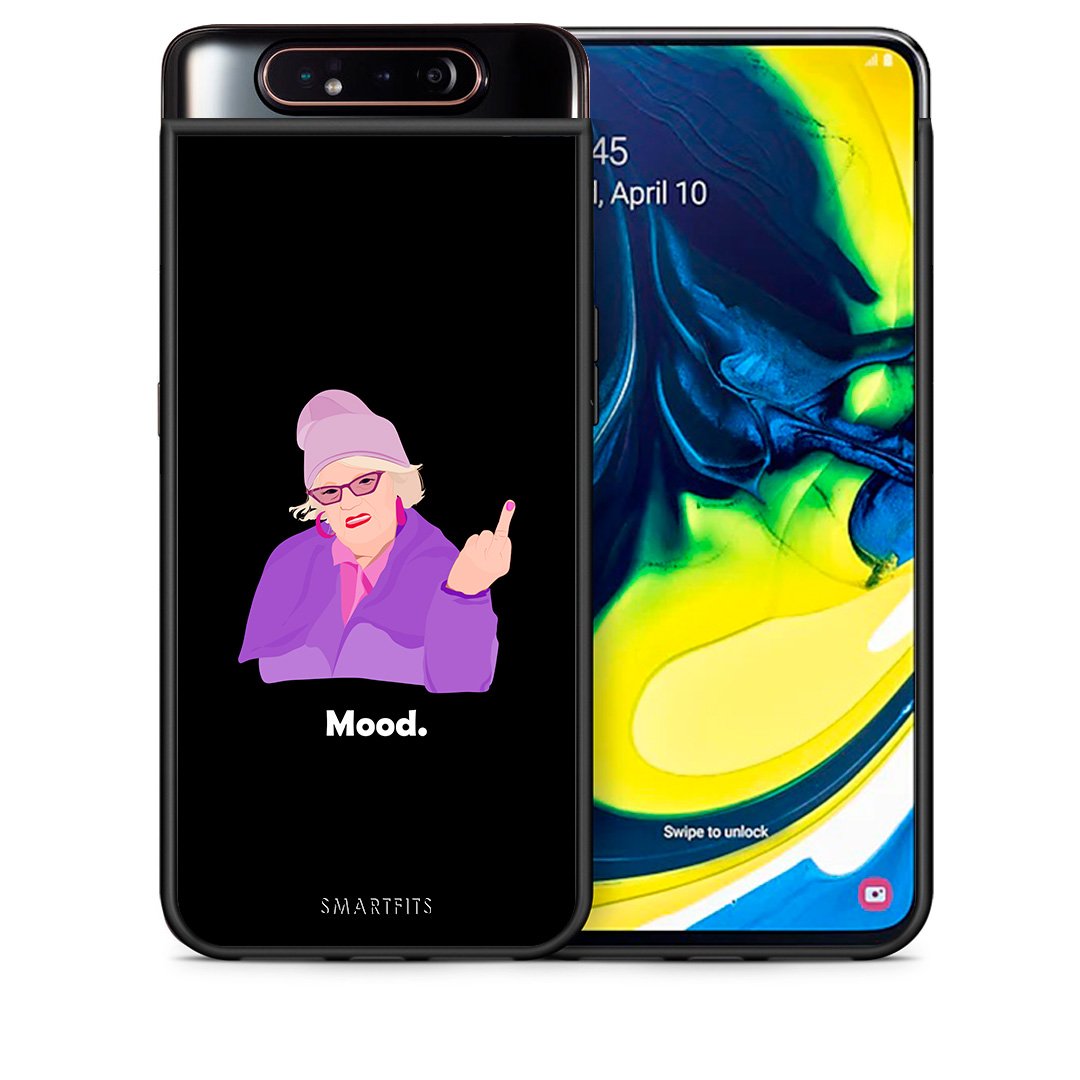 Θήκη Samsung A80 Grandma Mood Black από τη Smartfits με σχέδιο στο πίσω μέρος και μαύρο περίβλημα | Samsung A80 Grandma Mood Black case with colorful back and black bezels