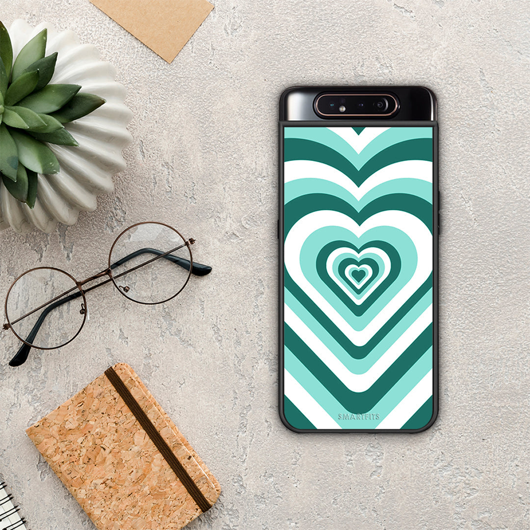 Green Hearts - Samsung Galaxy A80 case