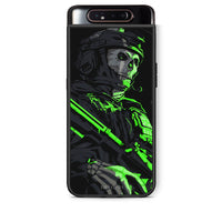 Thumbnail for Samsung A80 Green Soldier Θήκη Αγίου Βαλεντίνου από τη Smartfits με σχέδιο στο πίσω μέρος και μαύρο περίβλημα | Smartphone case with colorful back and black bezels by Smartfits
