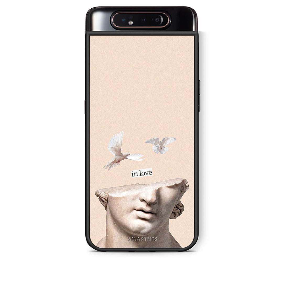 Samsung A80 In Love θήκη από τη Smartfits με σχέδιο στο πίσω μέρος και μαύρο περίβλημα | Smartphone case with colorful back and black bezels by Smartfits