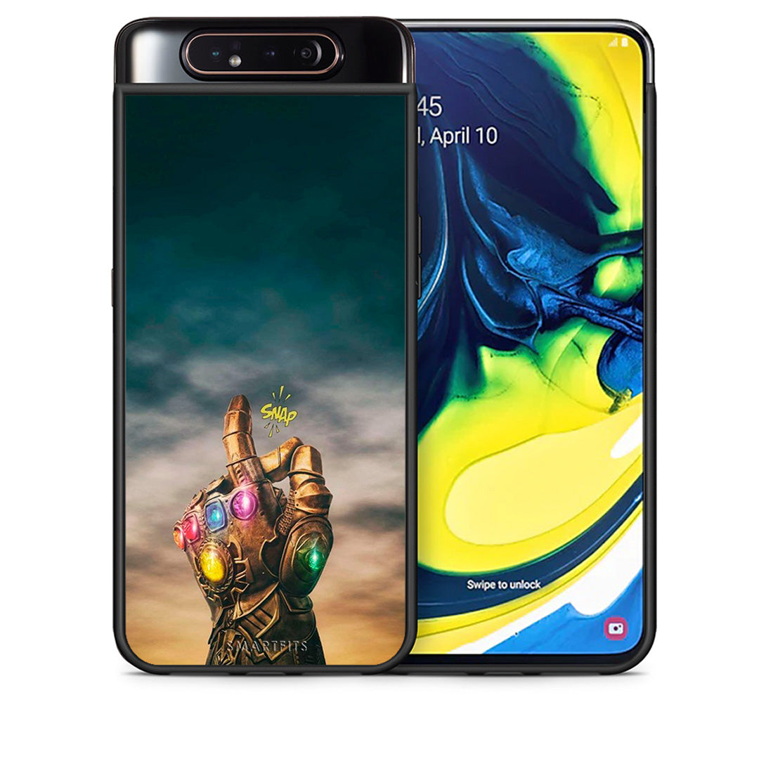 Θήκη Samsung A80 Infinity Snap από τη Smartfits με σχέδιο στο πίσω μέρος και μαύρο περίβλημα | Samsung A80 Infinity Snap case with colorful back and black bezels