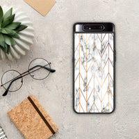 Thumbnail for Marble Gold Geometric - Samsung Galaxy A80 case