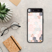 Thumbnail for Marble Hexagon Pink - Samsung Galaxy A80 case