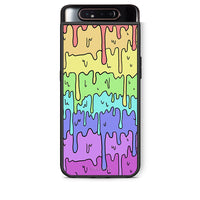 Thumbnail for Samsung A80 Melting Rainbow θήκη από τη Smartfits με σχέδιο στο πίσω μέρος και μαύρο περίβλημα | Smartphone case with colorful back and black bezels by Smartfits