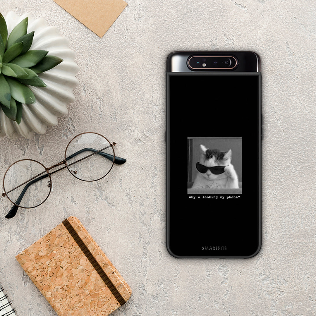 Meme Cat - Samsung Galaxy A80 case