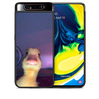 Thumbnail for Θήκη Samsung A80 Meme Duck από τη Smartfits με σχέδιο στο πίσω μέρος και μαύρο περίβλημα | Samsung A80 Meme Duck case with colorful back and black bezels