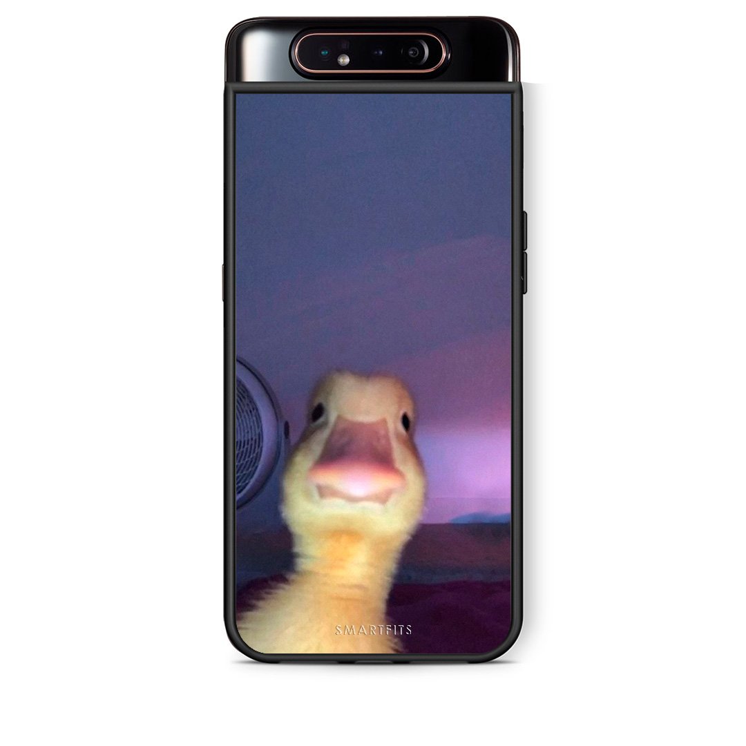 Samsung A80 Meme Duck θήκη από τη Smartfits με σχέδιο στο πίσω μέρος και μαύρο περίβλημα | Smartphone case with colorful back and black bezels by Smartfits