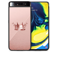Thumbnail for Θήκη Samsung A80 Crown Minimal από τη Smartfits με σχέδιο στο πίσω μέρος και μαύρο περίβλημα | Samsung A80 Crown Minimal case with colorful back and black bezels
