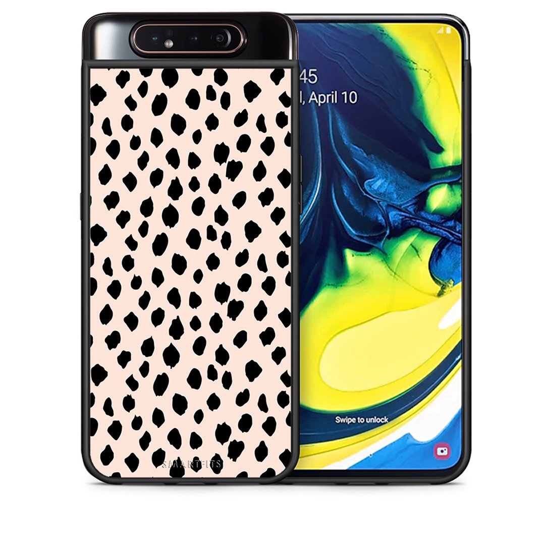 Θήκη Samsung A80 New Polka Dots από τη Smartfits με σχέδιο στο πίσω μέρος και μαύρο περίβλημα | Samsung A80 New Polka Dots case with colorful back and black bezels