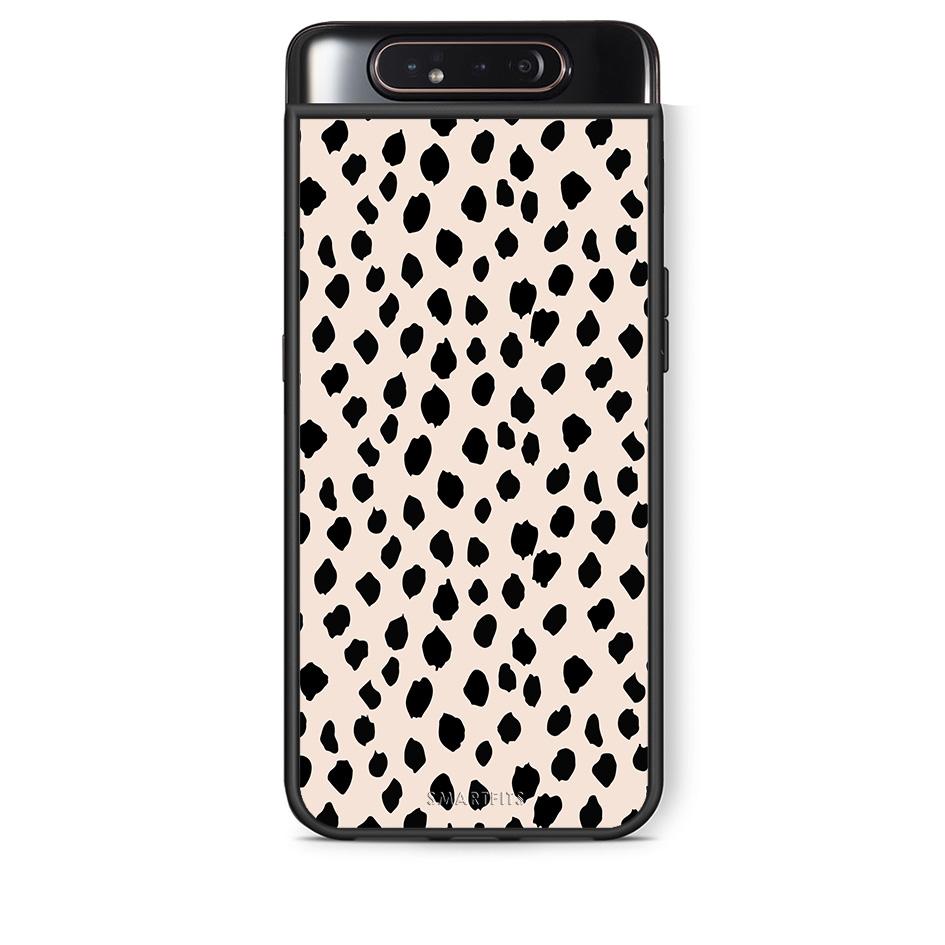 Samsung A80 New Polka Dots θήκη από τη Smartfits με σχέδιο στο πίσω μέρος και μαύρο περίβλημα | Smartphone case with colorful back and black bezels by Smartfits