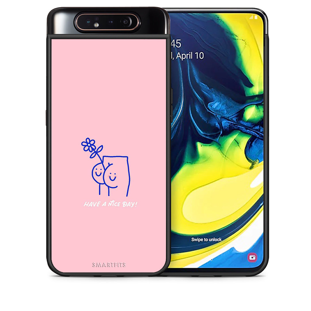 Θήκη Samsung A80 Nice Day από τη Smartfits με σχέδιο στο πίσω μέρος και μαύρο περίβλημα | Samsung A80 Nice Day case with colorful back and black bezels