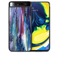 Thumbnail for Θήκη Samsung A80 Winter Paint από τη Smartfits με σχέδιο στο πίσω μέρος και μαύρο περίβλημα | Samsung A80 Winter Paint case with colorful back and black bezels