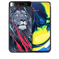 Thumbnail for Θήκη Samsung A80 Lion Designer PopArt από τη Smartfits με σχέδιο στο πίσω μέρος και μαύρο περίβλημα | Samsung A80 Lion Designer PopArt case with colorful back and black bezels
