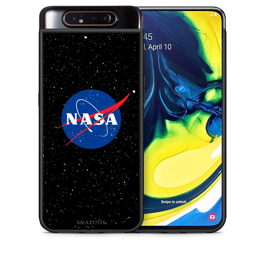 Θήκη Samsung A80 NASA PopArt από τη Smartfits με σχέδιο στο πίσω μέρος και μαύρο περίβλημα | Samsung A80 NASA PopArt case with colorful back and black bezels