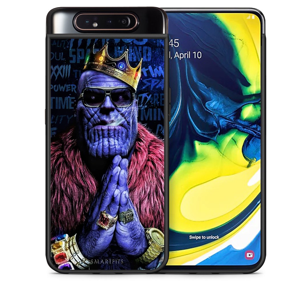 Θήκη Samsung A80 Thanos PopArt από τη Smartfits με σχέδιο στο πίσω μέρος και μαύρο περίβλημα | Samsung A80 Thanos PopArt case with colorful back and black bezels