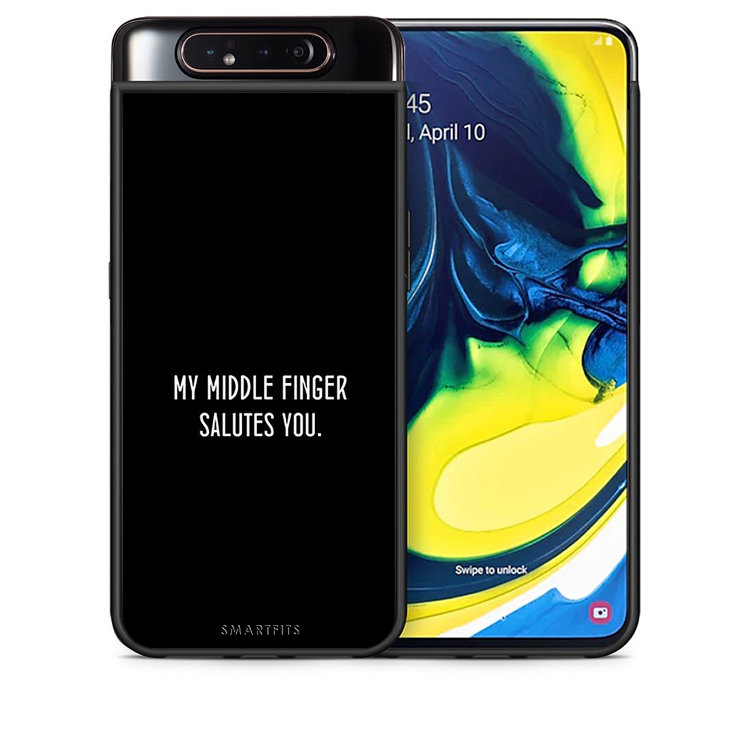 Θήκη Samsung A80 Salute από τη Smartfits με σχέδιο στο πίσω μέρος και μαύρο περίβλημα | Samsung A80 Salute case with colorful back and black bezels