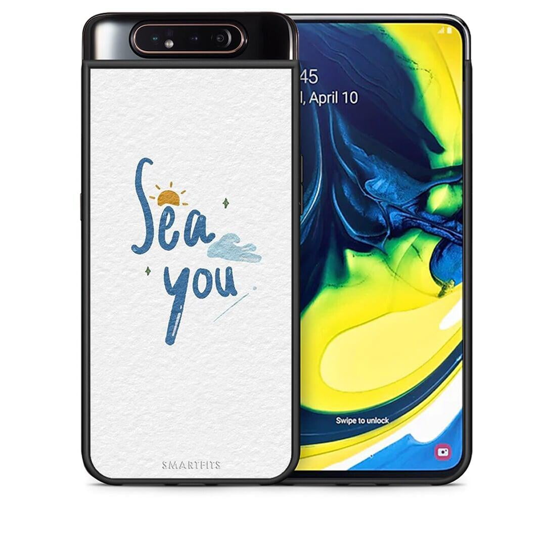 Θήκη Samsung A80 Sea You από τη Smartfits με σχέδιο στο πίσω μέρος και μαύρο περίβλημα | Samsung A80 Sea You case with colorful back and black bezels