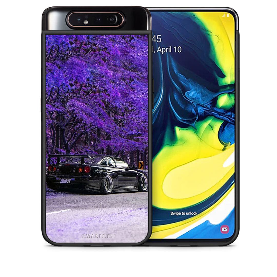 Θήκη Αγίου Βαλεντίνου Samsung A80 Super Car από τη Smartfits με σχέδιο στο πίσω μέρος και μαύρο περίβλημα | Samsung A80 Super Car case with colorful back and black bezels