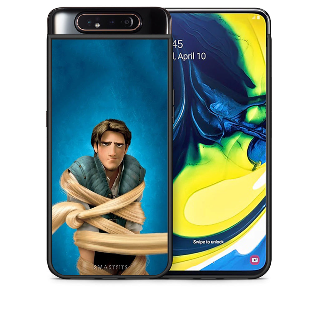 Θήκη Αγίου Βαλεντίνου Samsung A80 Tangled 1 από τη Smartfits με σχέδιο στο πίσω μέρος και μαύρο περίβλημα | Samsung A80 Tangled 1 case with colorful back and black bezels