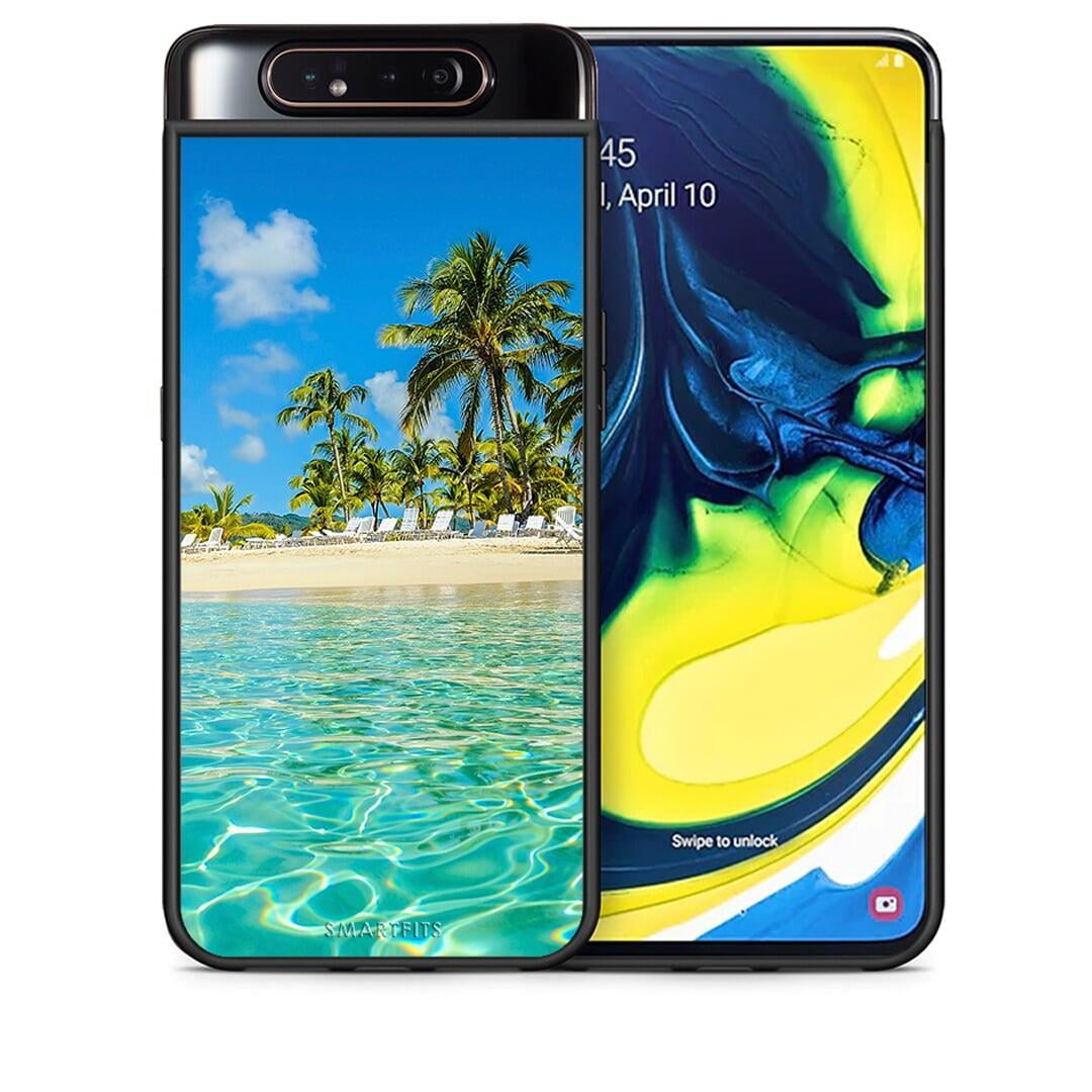 Θήκη Samsung A80 Tropical Vibes από τη Smartfits με σχέδιο στο πίσω μέρος και μαύρο περίβλημα | Samsung A80 Tropical Vibes case with colorful back and black bezels