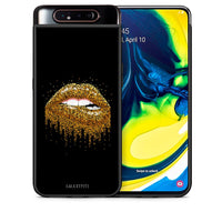 Thumbnail for Θήκη Samsung A80 Golden Valentine από τη Smartfits με σχέδιο στο πίσω μέρος και μαύρο περίβλημα | Samsung A80 Golden Valentine case with colorful back and black bezels