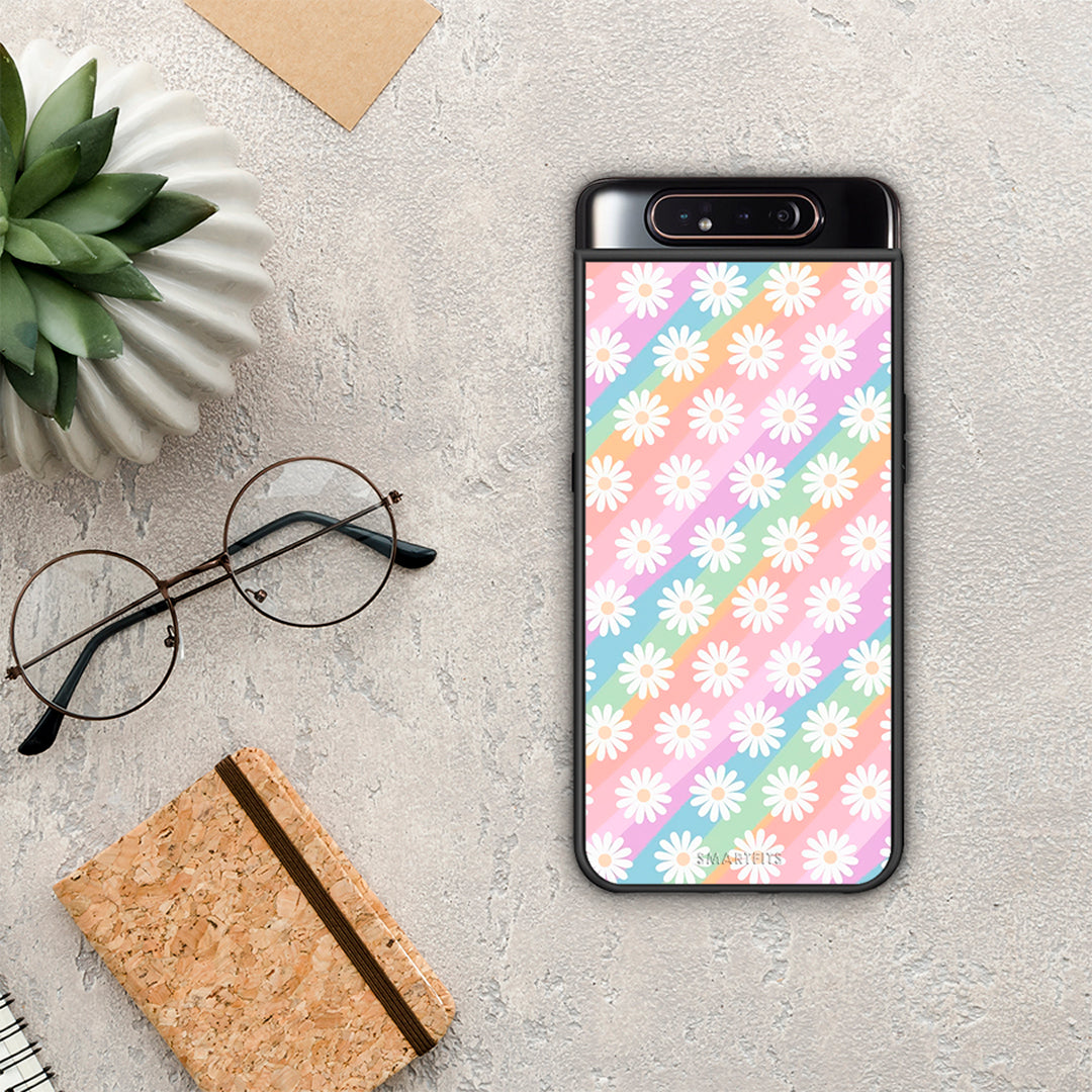 White Daisies - Samsung Galaxy A80 case