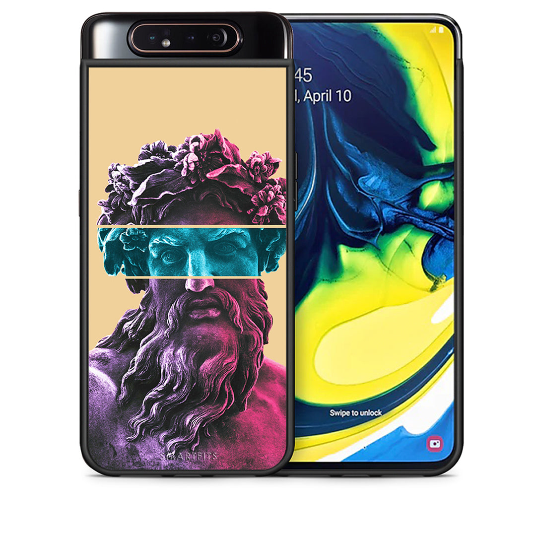 Θήκη Αγίου Βαλεντίνου Samsung A80 Zeus Art από τη Smartfits με σχέδιο στο πίσω μέρος και μαύρο περίβλημα | Samsung A80 Zeus Art case with colorful back and black bezels