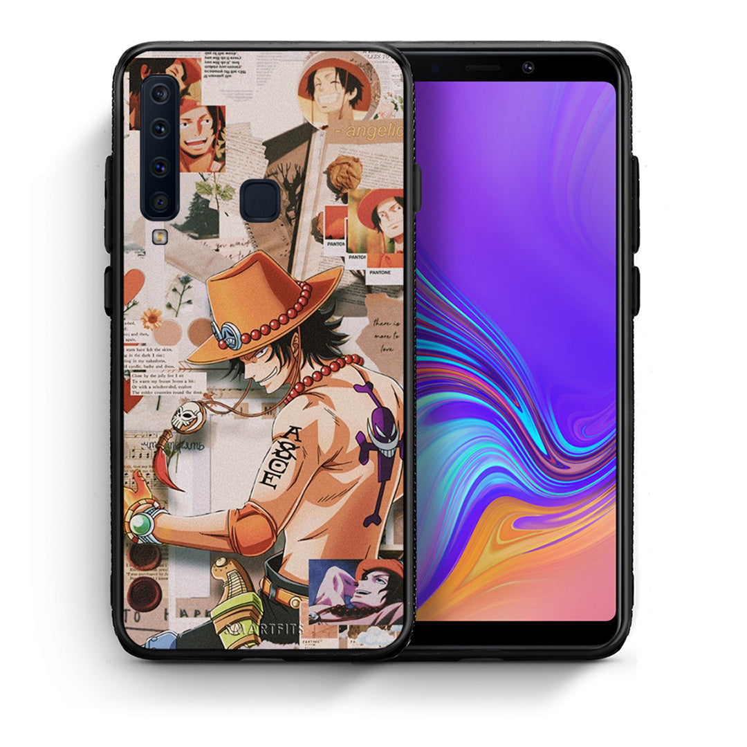 Θήκη Samsung A9 Anime Collage από τη Smartfits με σχέδιο στο πίσω μέρος και μαύρο περίβλημα | Samsung A9 Anime Collage case with colorful back and black bezels