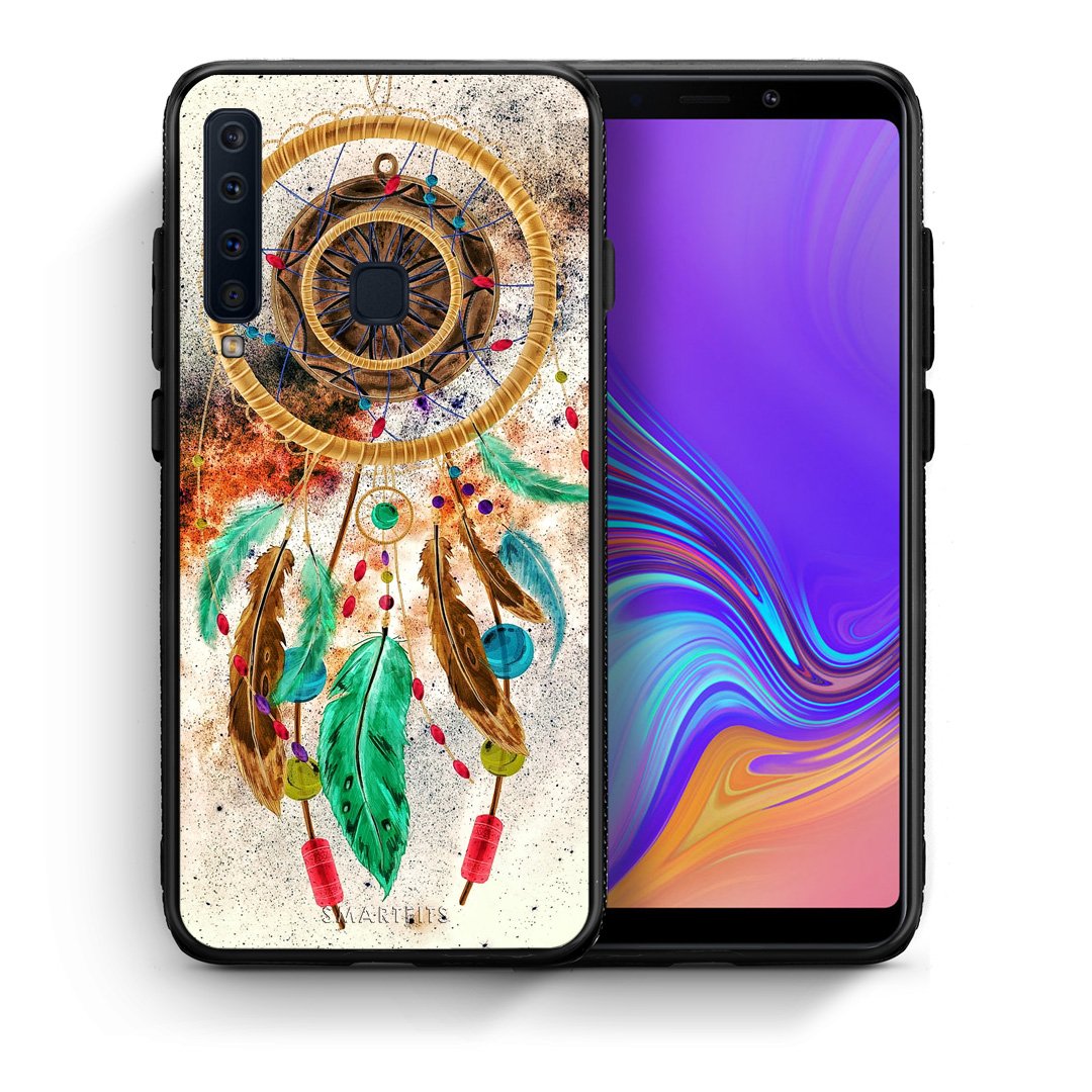 Θήκη Samsung A9 DreamCatcher Boho από τη Smartfits με σχέδιο στο πίσω μέρος και μαύρο περίβλημα | Samsung A9 DreamCatcher Boho case with colorful back and black bezels