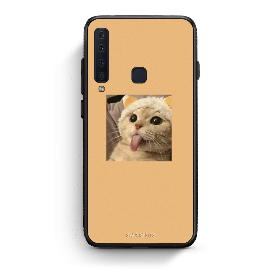 samsung a9 Cat Tongue θήκη από τη Smartfits με σχέδιο στο πίσω μέρος και μαύρο περίβλημα | Smartphone case with colorful back and black bezels by Smartfits