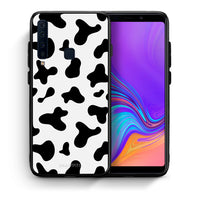 Thumbnail for Θήκη Samsung A9 Cow Print από τη Smartfits με σχέδιο στο πίσω μέρος και μαύρο περίβλημα | Samsung A9 Cow Print case with colorful back and black bezels