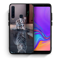 Thumbnail for Θήκη Samsung A9 Tiger Cute από τη Smartfits με σχέδιο στο πίσω μέρος και μαύρο περίβλημα | Samsung A9 Tiger Cute case with colorful back and black bezels