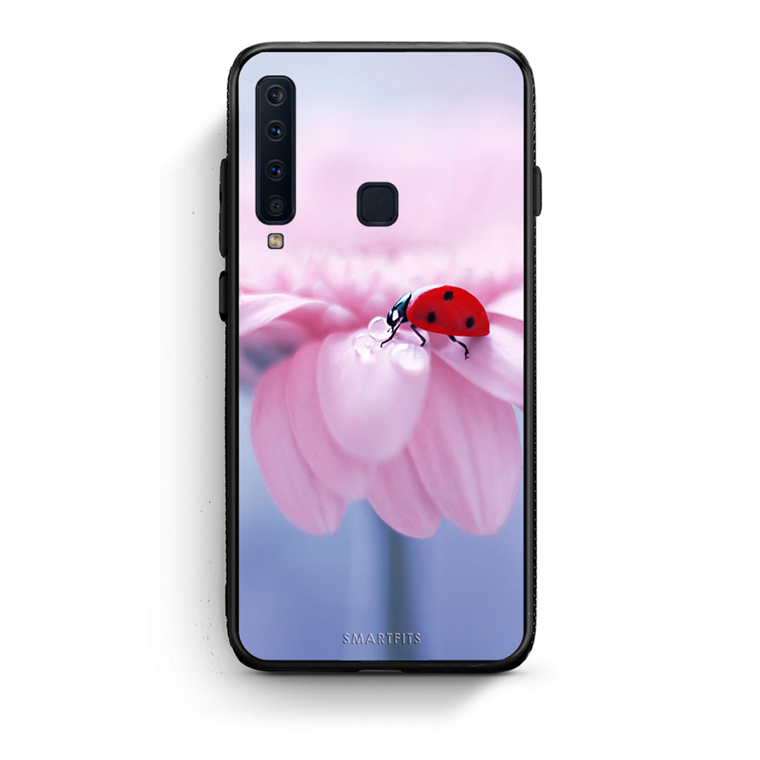 samsung a9 Ladybug Flower θήκη από τη Smartfits με σχέδιο στο πίσω μέρος και μαύρο περίβλημα | Smartphone case with colorful back and black bezels by Smartfits