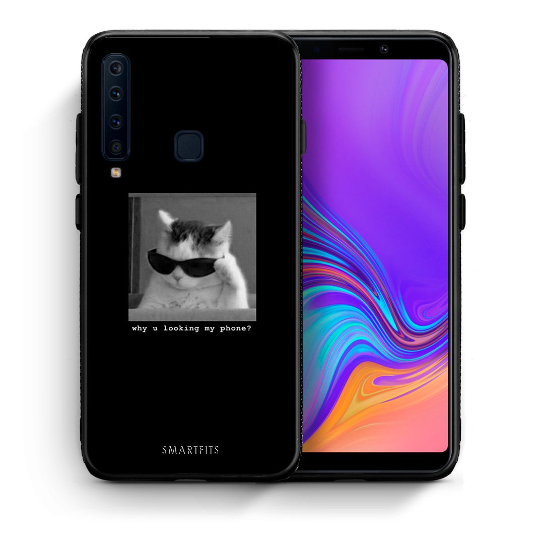 Θήκη Samsung A9 Meme Cat από τη Smartfits με σχέδιο στο πίσω μέρος και μαύρο περίβλημα | Samsung A9 Meme Cat case with colorful back and black bezels